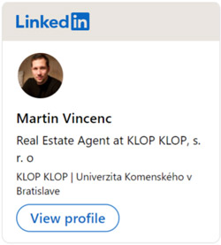 Martin Vincenc, realitný maklér v KLOP KLOP, Linkedin